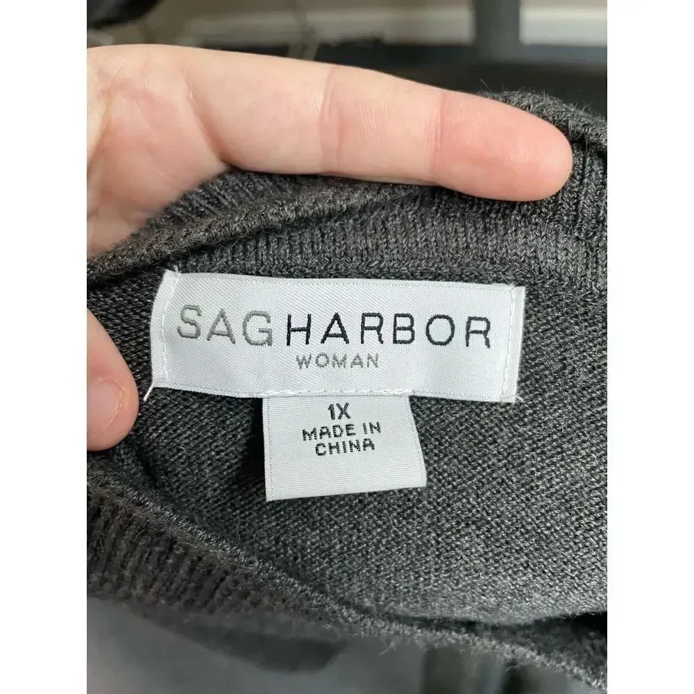 Sag Harbor Grey Plus Sweater